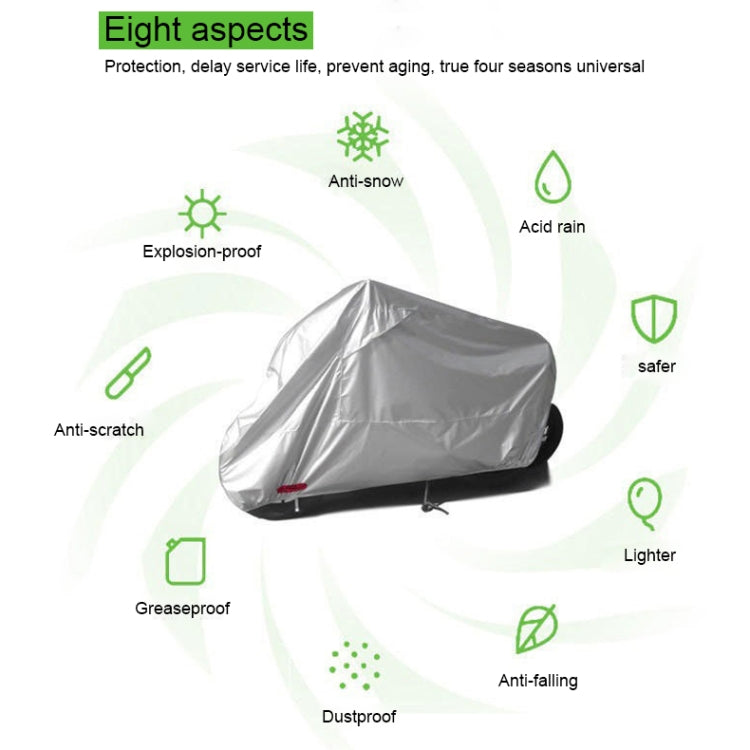210D Oxford Cloth Motorcycle Electric Car Rainproof Dust-proof Cover, Size: XL (Black Silver) - Raincoat by PMC TechLife | Online Shopping South Africa | PMC TechLife | Buy Now Pay Later Mobicred