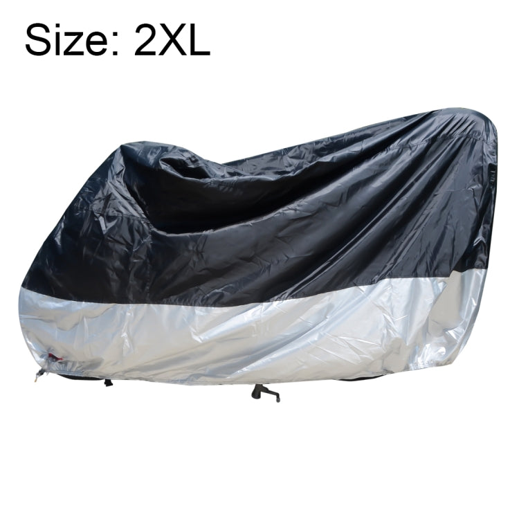 210D Oxford Cloth Motorcycle Electric Car Rainproof Dust-proof Cover, Size: XXL (Black Silver) - Raincoat by PMC TechLife | Online Shopping South Africa | PMC TechLife | Buy Now Pay Later Mobicred