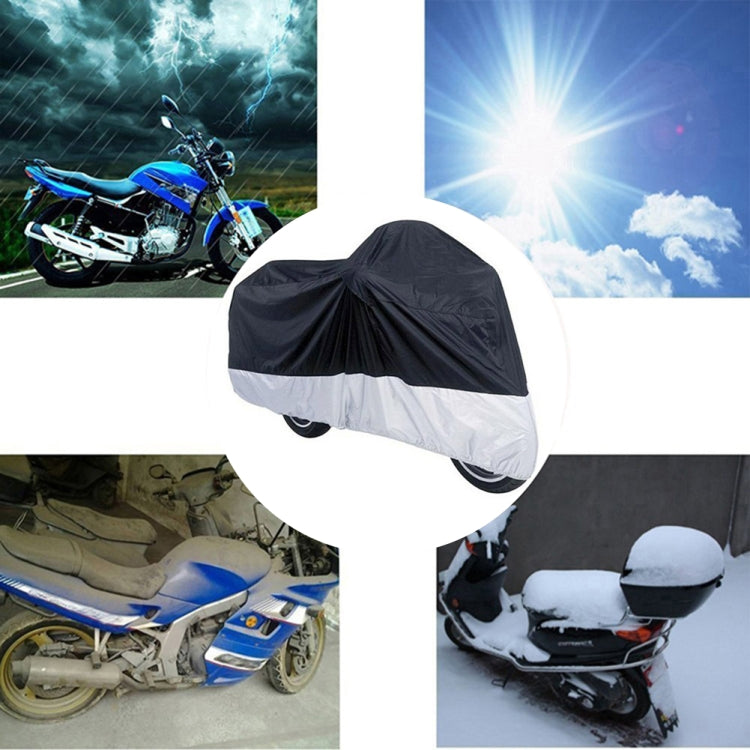 210D Oxford Cloth Motorcycle Electric Car Rainproof Dust-proof Cover, Size: XXL (Black Silver) - Raincoat by PMC TechLife | Online Shopping South Africa | PMC TechLife | Buy Now Pay Later Mobicred