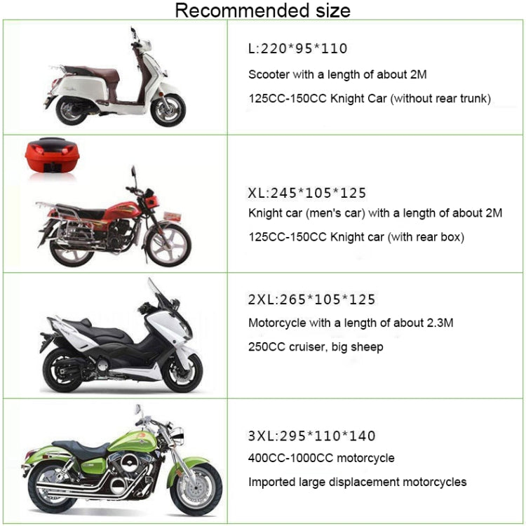 210D Oxford Cloth Motorcycle Electric Car Rainproof Dust-proof Cover, Size: L (Black) - Raincoat by PMC TechLife | Online Shopping South Africa | PMC TechLife | Buy Now Pay Later Mobicred