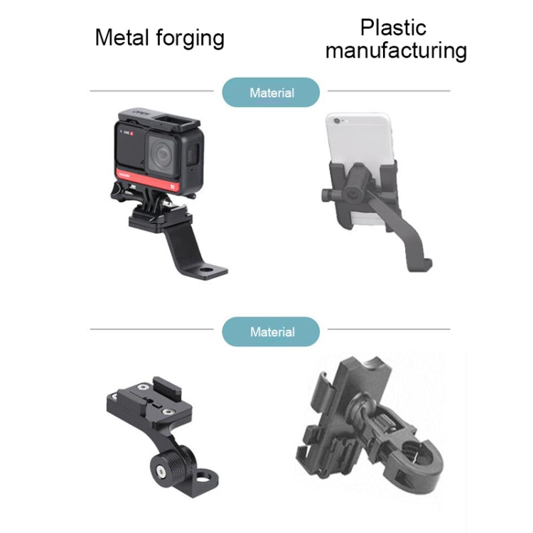 RUIGPRO Motorcycle Handlebar Alloy Phone Bracket for GoPro, Insta360, DJI and Other Action Cameras(Blue) - Bicycle Handlebar Mount by PMC TechLife | Online Shopping South Africa | PMC TechLife | Buy Now Pay Later Mobicred