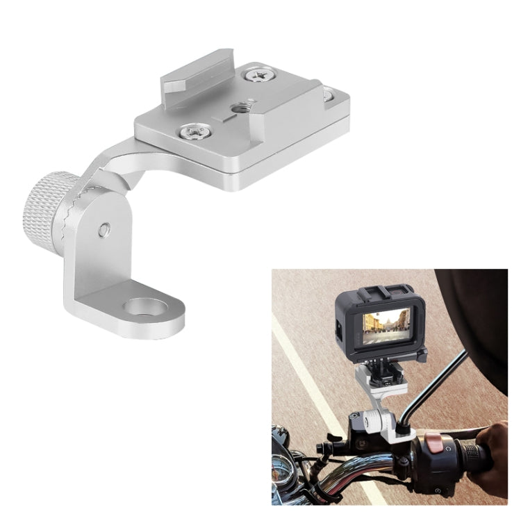 RUIGPRO Motorcycle Handlebar Alloy Phone Bracket for GoPro, Insta360, DJI and Other Action Cameras(Silver) - Bicycle Handlebar Mount by PMC TechLife | Online Shopping South Africa | PMC TechLife | Buy Now Pay Later Mobicred