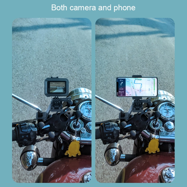 RUIGPRO Motorcycle Handlebar Alloy Phone Bracket for GoPro/ Insta360/DJI OSMO Sport Camera(Cyan) - Bicycle Handlebar Mount by PMC TechLife | Online Shopping South Africa | PMC TechLife | Buy Now Pay Later Mobicred