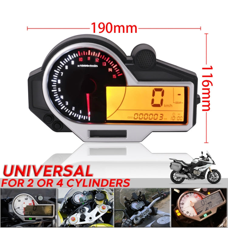 Speedpark Universal Motorcycle Instrument Colorful LED LCD N1-6 Speedometer Odometer Tachometer - free shipping - PMC TechLife - Order now!
