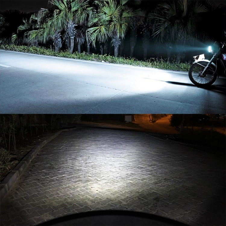 BA20D DC12V / 7.4W Motorcycle LED Headlight with 24LEDs SMD-3030 Lamp Beads (Yellow + White) - Headlights by PMC TechLife | Online Shopping South Africa | PMC TechLife | Buy Now Pay Later Mobicred