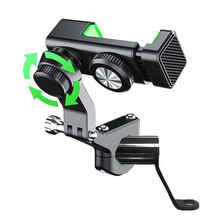 Motorcycle Spherical Compass Phone Holder, Rearview Mirror without Light (Green) - Holder by PMC TechLife | Online Shopping South Africa | PMC TechLife | Buy Now Pay Later Mobicred