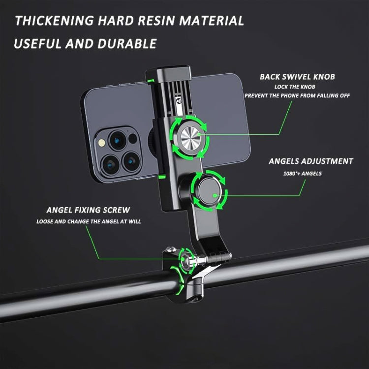 Motorcycle Spherical Compass Phone Holder, Rearview Mirror without Light (Green) - Holder by PMC TechLife | Online Shopping South Africa | PMC TechLife | Buy Now Pay Later Mobicred