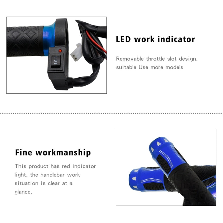 CS-764A2 12V Motorcycle Scooter Aluminum Alloy Electric Hand Grip Cover Heated Grip Handlebar(Blue) - Grips by PMC TechLife | Online Shopping South Africa | PMC TechLife | Buy Now Pay Later Mobicred