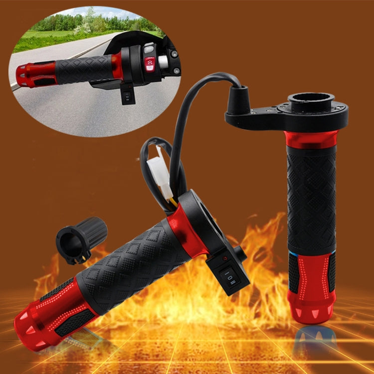CS-764A1 12V Motorcycle Scooter Aluminum Alloy Electric Hand Grip Cover Heated Grip Handlebar (Red) - Grips by PMC TechLife | Online Shopping South Africa | PMC TechLife | Buy Now Pay Later Mobicred