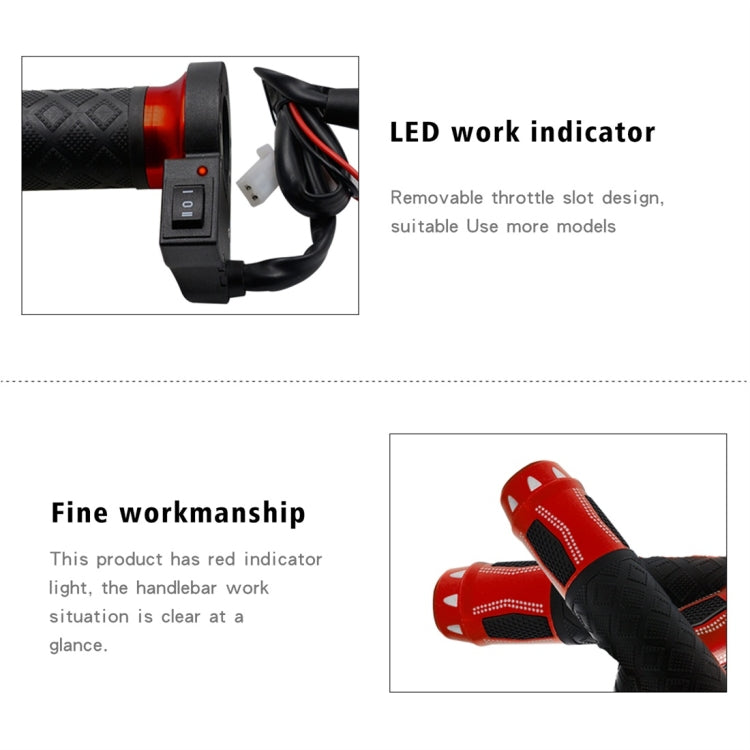 CS-764A1 12V Motorcycle Scooter Aluminum Alloy Electric Hand Grip Cover Heated Grip Handlebar (Red) - Grips by PMC TechLife | Online Shopping South Africa | PMC TechLife | Buy Now Pay Later Mobicred