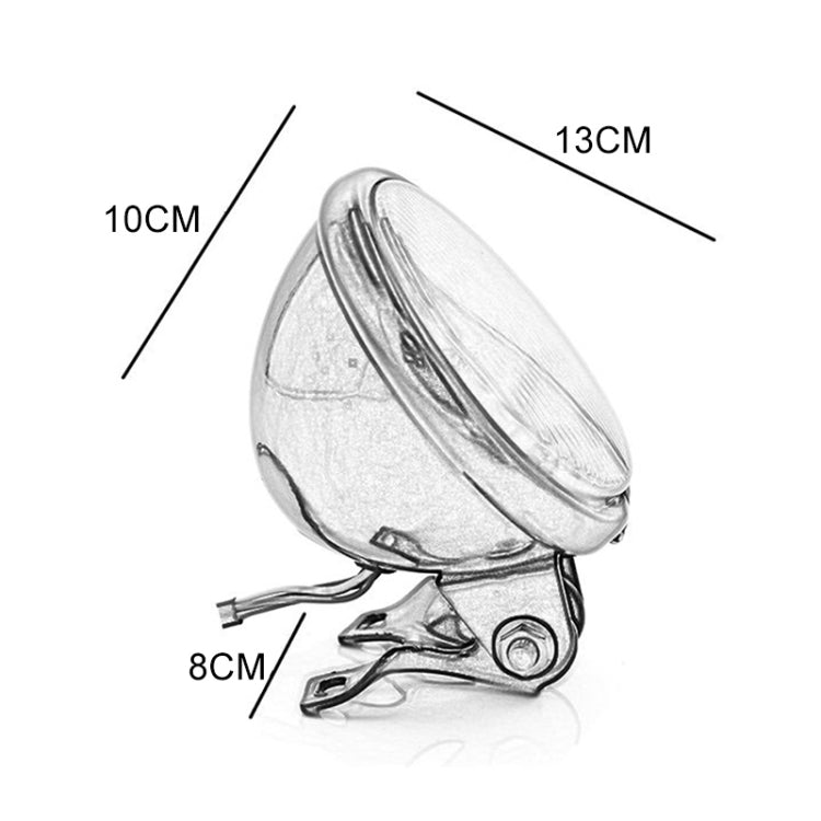 4 inch Motorcycle Black Shell Glass Retro Lamp LED Headlight Modification Accessories(White) - Headlights by PMC TechLife | Online Shopping South Africa | PMC TechLife | Buy Now Pay Later Mobicred