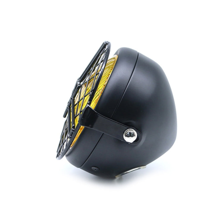 Motorcycle Arrowhead Reticular Retro Lamp LED Headlight Modification Accessories for CG125 / GN125 (Yellow) - Headlights by PMC TechLife | Online Shopping South Africa | PMC TechLife | Buy Now Pay Later Mobicred