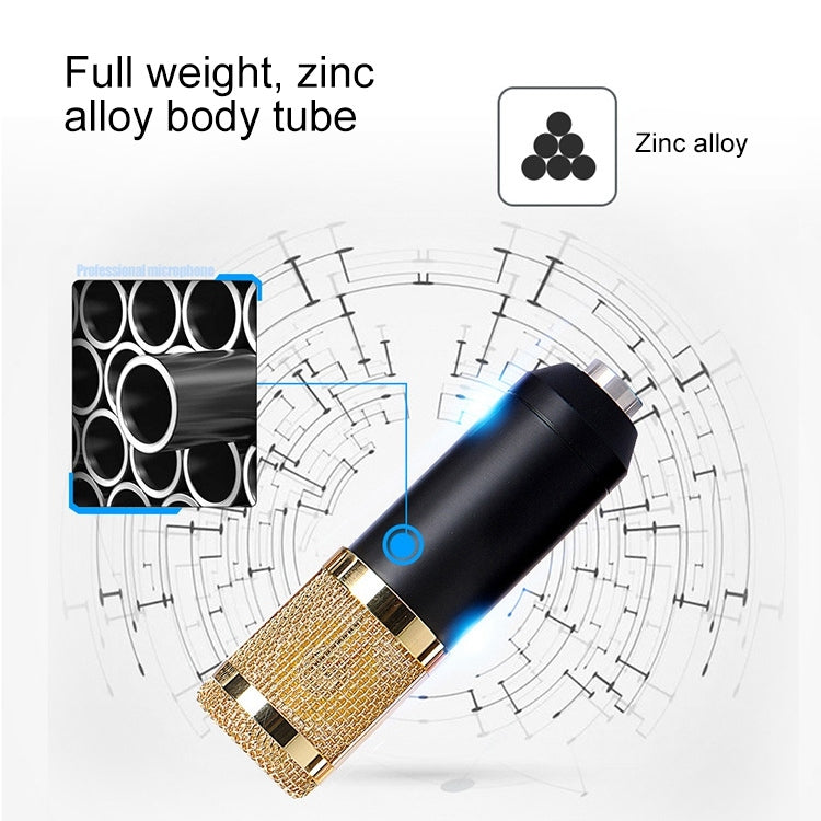 BM-800 Network K-Song Dedicated High-end Metal Shock Mount Microphone Set(Black) - Microphone by PMC TechLife | Online Shopping South Africa | PMC TechLife | Buy Now Pay Later Mobicred