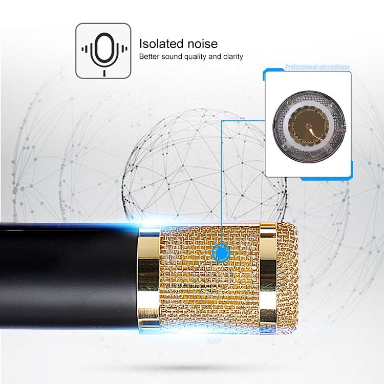 BM-800 Network K-Song Dedicated High-end Metal Shock Mount Microphone Set(Black) - Microphone by PMC TechLife | Online Shopping South Africa | PMC TechLife | Buy Now Pay Later Mobicred