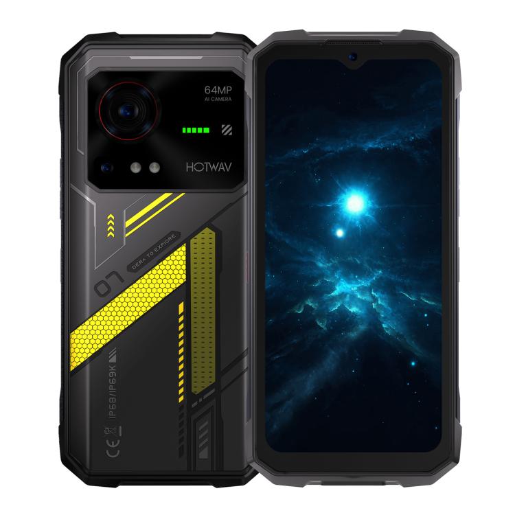 HOTWAV Hyper 7 Rugged Phone, 8GB+256GB, 10800mAh, 6.6 inch Android 14 MediaTek Dimensity 7050 5G, Network: 5G, OTG, NFC (Punk Yellow) - free shipping - PMc TechLife - Order now!