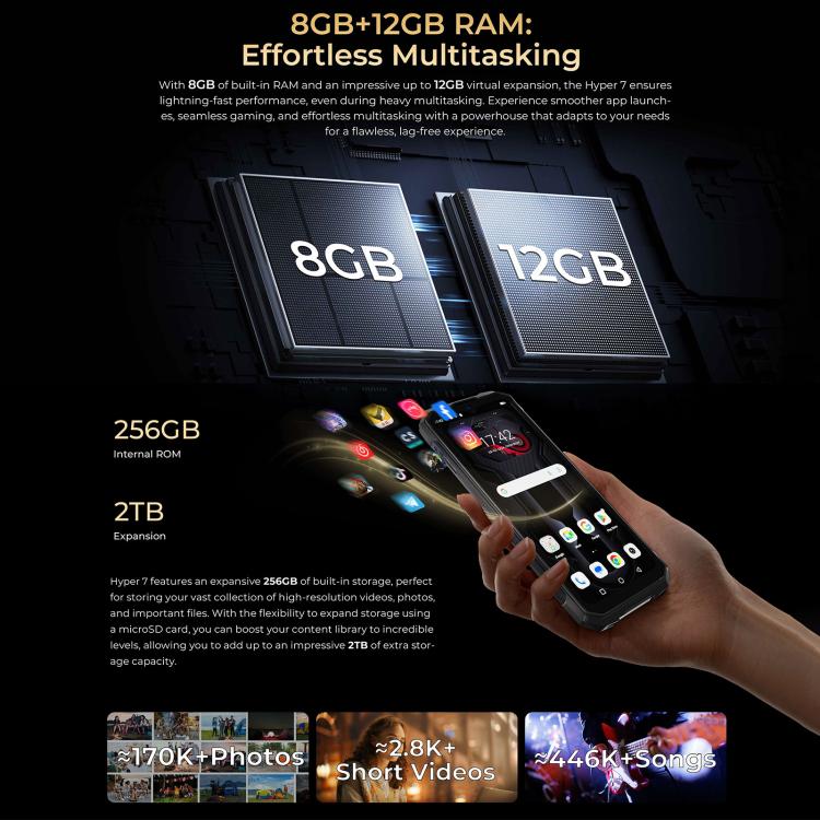 HOTWAV Hyper 7 Rugged Phone, 8GB+256GB, 10800mAh, 6.6 inch Android 14 MediaTek Dimensity 7050 5G, Network: 5G, OTG, NFC (Punk Yellow) - free shipping - PMc TechLife - Order now!