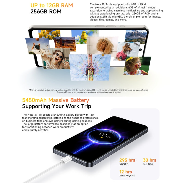 Ulefone Note 18 Pro, 6GB+256GB, Face ID & Side Fingerprint, 6.78 inch Android 14 MediaTek Helio G91 MTK6769 Octa Core, Network: 4G, Dual SIM, OTG, NFC (Titanium Gray) - free shipping - PMC Jewellery - Order now!