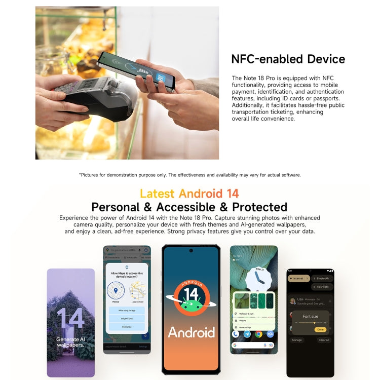 Ulefone Note 18 Pro, 6GB+256GB, Face ID & Side Fingerprint, 6.78 inch Android 14 MediaTek Helio G91 MTK6769 Octa Core, Network: 4G, Dual SIM, OTG, NFC (Titanium Gray) - free shipping - PMC Jewellery - Order now!