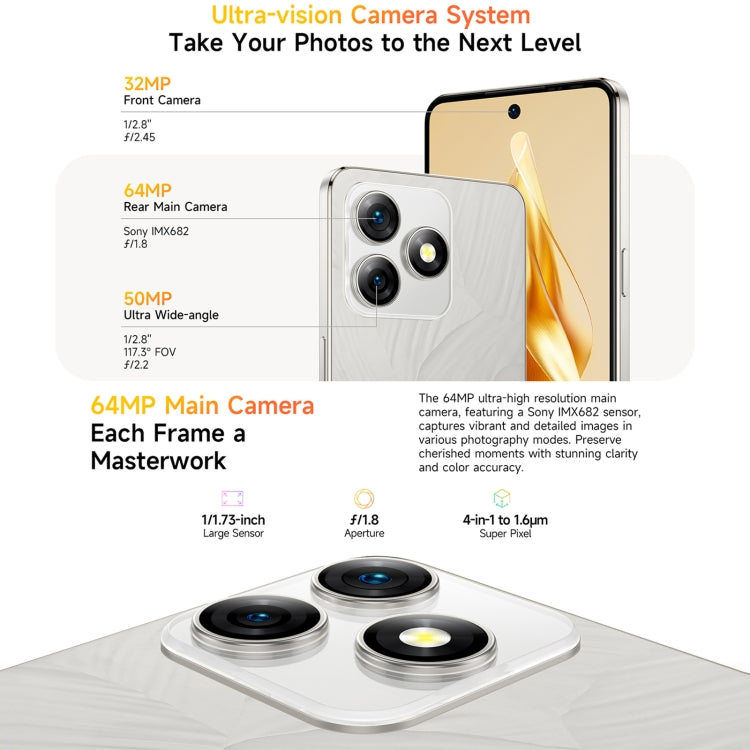 Ulefone Note 18 Pro, 6GB+256GB, Face ID & Side Fingerprint, 6.78 inch Android 14 MediaTek Helio G91 MTK6769 Octa Core, Network: 4G, Dual SIM, OTG, NFC (Titanium Gray) - free shipping - PMC Jewellery - Order now!