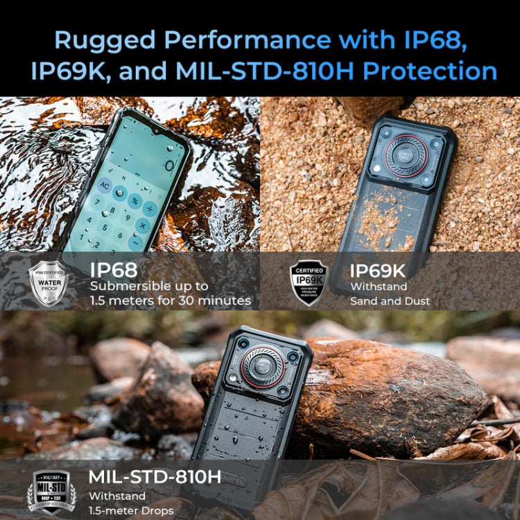Oukitel WP36 Pro, 6GB+256GB, IP68/IP69K, Fingerprint Identification, 10600mAh, 6.52 inch MediaTek MT8788 Octa Core, NFC, OTG, Network: 4G (Black) - free shipping - PMC Jewellery - Order now!
