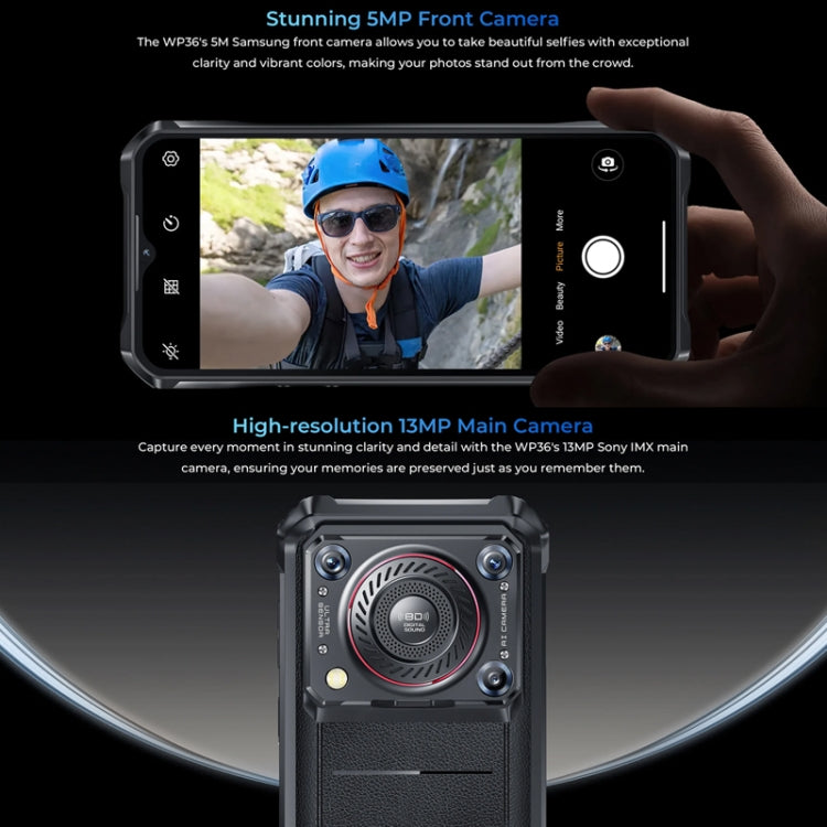 Oukitel WP36 Pro, 6GB+256GB, IP68/IP69K, Fingerprint Identification, 10600mAh, 6.52 inch MediaTek MT8788 Octa Core, NFC, OTG, Network: 4G (Black) - free shipping - PMC Jewellery - Order now!