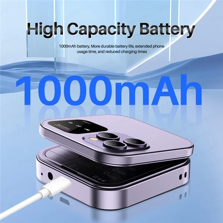 SERVO i16 Pro Mini Flip Phone, 1.77 inch, MTK6261D, 23 Keys, Support Bluetooth, FM, Magic Sound, Quick Dial, GSM, Dual SIM (Gold) - free shipping - PMc TechLife - Order now!