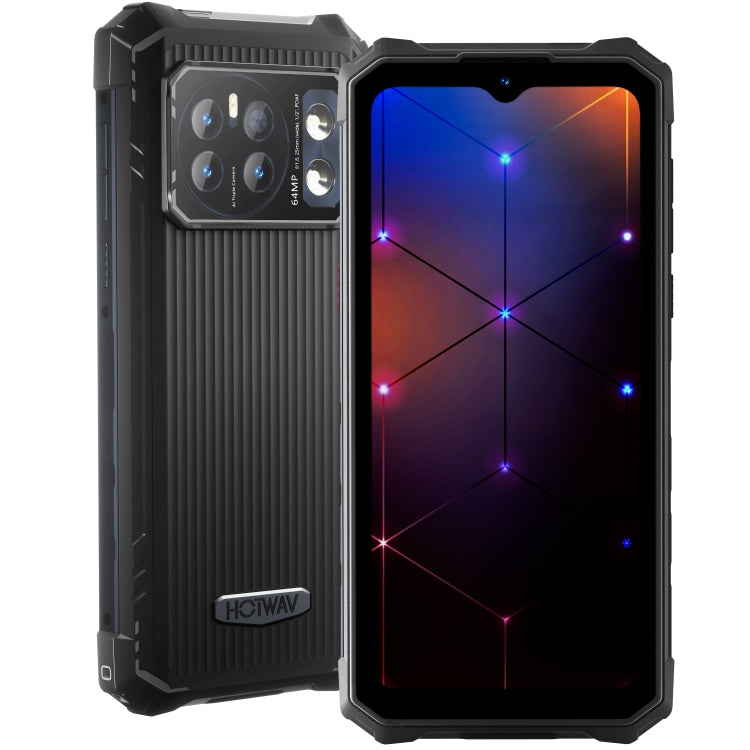 HOTWAV CYBER 13, IP68/IP69K Rugged Phone, 8GB+128GB, 10800mAh, 6.6 inch Android 14.0 Unisoc T606 Octa Core, Network: 4G, NFC, OTG (Black) - free shipping - PMC TechLife - Order now!