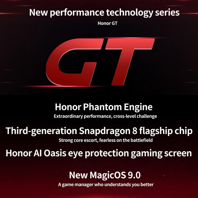 Honor GT, 12GB+512GB, In-screen Fingerprint, 6.7 inch MagicOS 9.0 Android 15.0 Snapdragon 8 Gen 3 Octa Core, Network: 5G, OTG, NFC (Green) - free shipping - PMc TechLife - Order now!