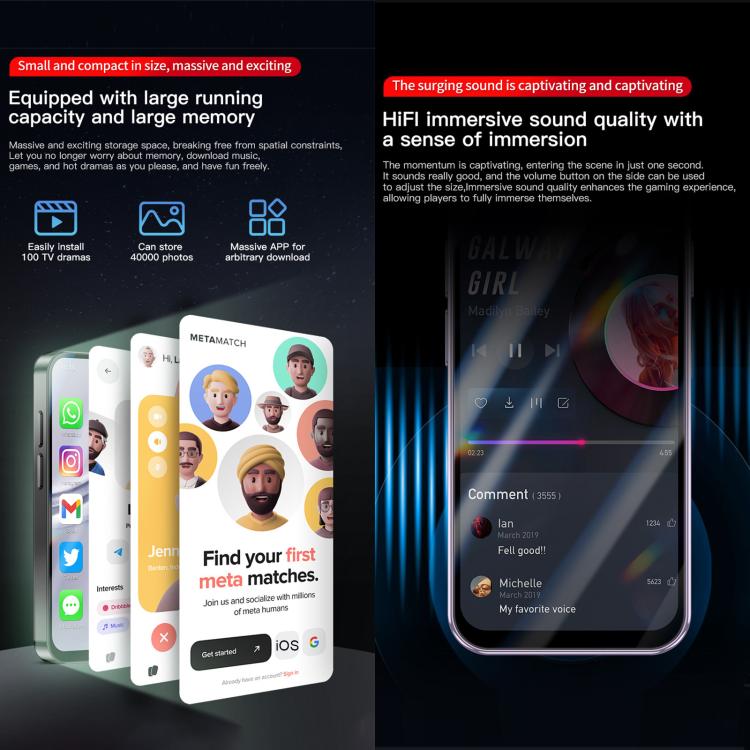 SOYES XS19 Pro, 4GB+64GB, 3.8 inch Android 12.0 MTK6762 Quad Core, Network: 4G, Dual SIM, GPS, OTG, Support Google Play Store (Purple) - free shipping - PMc TechLife - Order now!