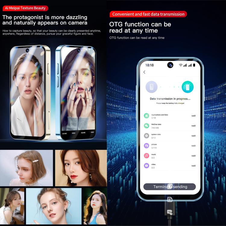 SOYES XS19 Pro, 4GB+64GB, 3.8 inch Android 12.0 MTK6762 Quad Core, Network: 4G, Dual SIM, GPS, OTG, Support Google Play Store (Purple) - free shipping - PMc TechLife - Order now!