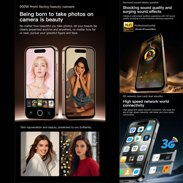 SOYES ONEMYTH M16 Pro, 2GB+16GB, 4.0 inch Android 10.0 MTK6580 Quad Core, Network: 3G, Dual SIM (Pink) - free shipping - PMc TechLife - Order now!