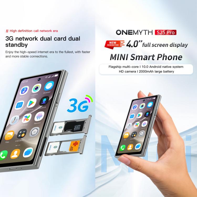 SOYES ONEMYTH S25 Pro, 2GB+16GB, 4.0 inch Android 10.0 MTK6580 Quad Core, Network: 3G, Dual SIM (Pink) - free shipping - PMc TechLife - Order now!