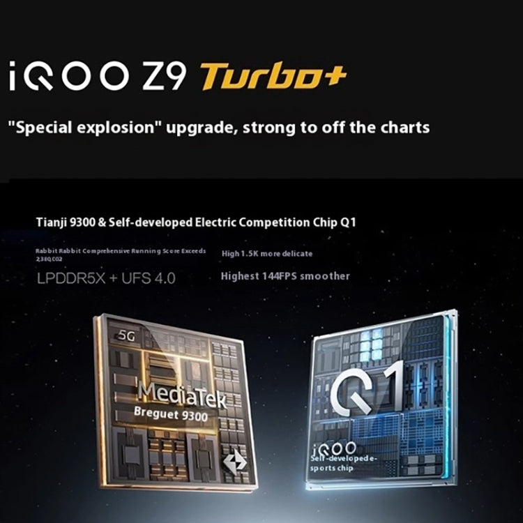 vivo iQOO Z9 Turbo+, 16GB+512GB, 6.78 inch Android 14.0 OriginOS 4 Dimensity 9300+ Octa Core 3.4GHz, OTG, NFC, Network: 5G, Support Google Play (Starlight White) - free shipping - PMc TechLife - Order now!