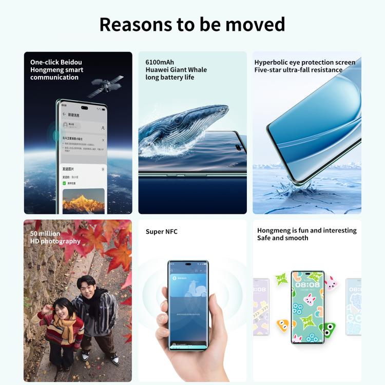 HUAWEI Enjoy 70X, 8GB+256GB, Screen Fingerprint, 6.78 inch HarmonyOS 4.2 Kirin 8000A Hexa Core, Network: 4G, OTG, NFC, Not Support Google Play (Cyan) - free shipping - PMc TechLife - Order now!