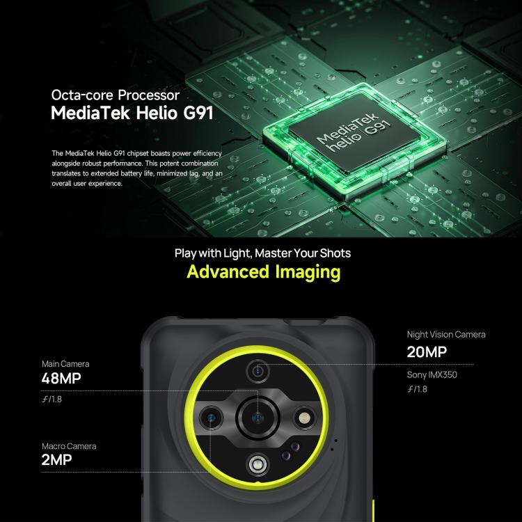 Ulefone Armor X31, 6GB+128GB, Night Vision, IP68/IP69K Rugged Phone, 6.56 inch Android 14 MediaTek Helio G91 Octa Core, Network: 4G, NFC, OTG (Black) - free shipping - PMC TechLife - Order now!