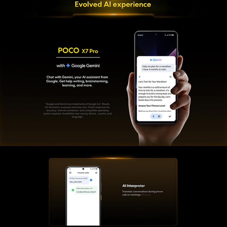 Xiaomi POCO X7 Pro 5G Global, 12GB+256GB, In-screen Fingerprint, 6.67 inch Xiaomi HyperOS 2 MediaTek Dimensity 8400-Ultra Octa Core, NFC, Network: 5G (Green) - free shipping - PMC TechLife - Order now!
