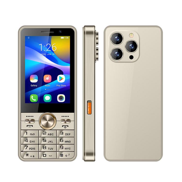 UNIWA XS17 Feature Phone, 2GB+16GB, 3.5 inch Android 8.1 MT6737M Quad Core, Network: 4G, Dual SIM Card (Gold) - free shipping - PMc TechLife - Order now!