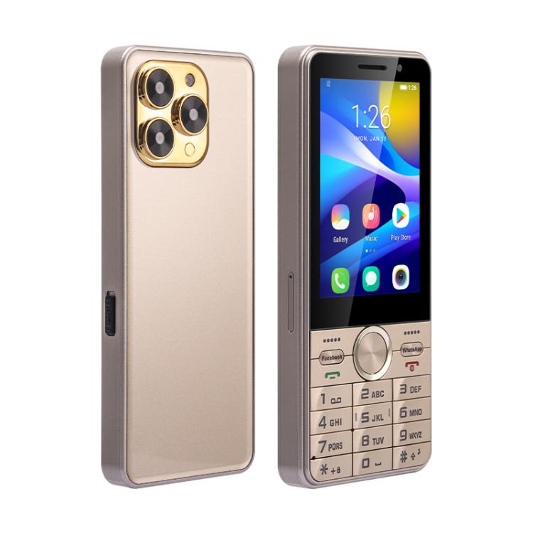 UNIWA XS17 Feature Phone, 2GB+16GB, 3.5 inch Android 8.1 MT6737M Quad Core, Network: 4G, Dual SIM Card (Gold) - free shipping - PMc TechLife - Order now!