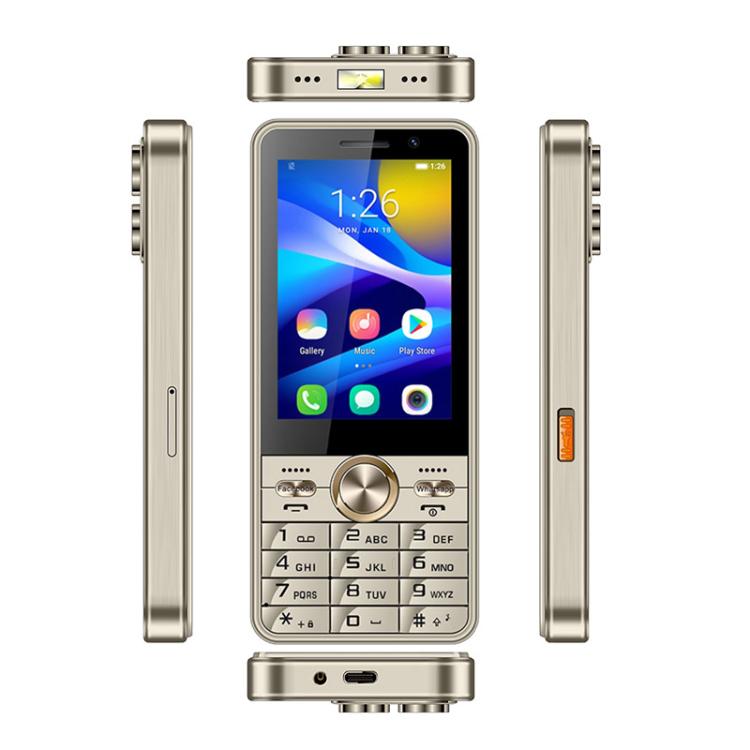 UNIWA XS17 Feature Phone, 2GB+16GB, 3.5 inch Android 8.1 MT6737M Quad Core, Network: 4G, Dual SIM Card (Gold) - free shipping - PMc TechLife - Order now!