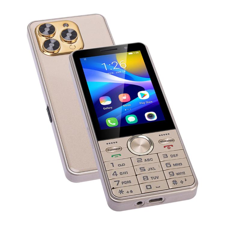UNIWA XS17 Feature Phone, 2GB+16GB, 3.5 inch Android 8.1 MT6737M Quad Core, Network: 4G, Dual SIM Card (Gold) - free shipping - PMc TechLife - Order now!