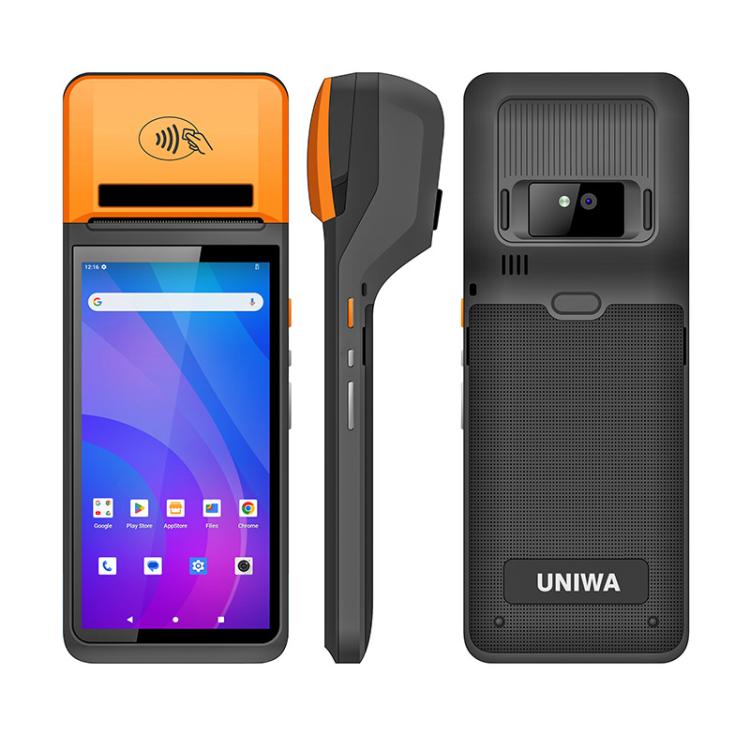 UNIWA V4P Standard Edition, 6 inch NFC Android 13 Smart Handheld POS Phone with Thermal Printer, 3GB+16GB, Unisoc SC9863a Octa Core, Network: 4G (Black) - free shipping - PMc TechLife - Order now!