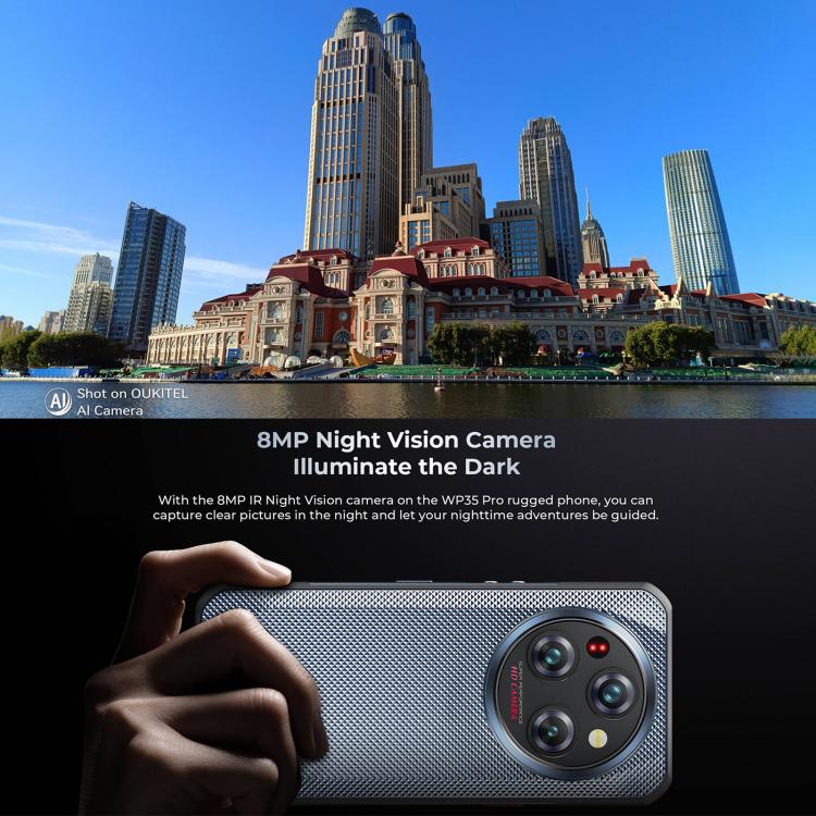 Oukitel WP35 Pro 5G Rugged Phone, 12GB+512GB, 6.6 inch Android 14 MediaTek Dimensity 6300 Octa Core, NFC, OTG, Network: 5G (Green) - free shipping - PMc TechLife - Order now!