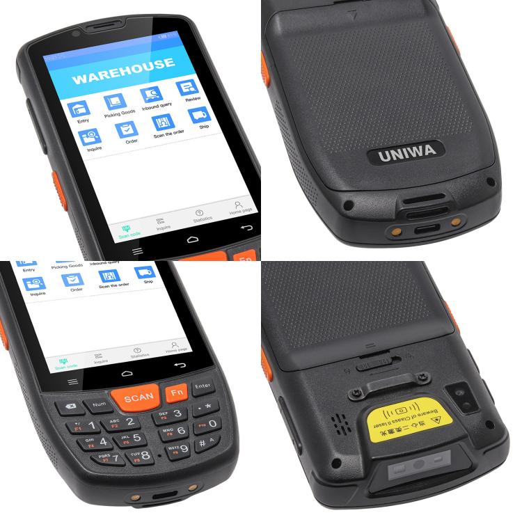 UNIWA HS006 Industrial PDA QR Code Scanner, 3GB+32GB, 4.0 inch Android 11 MediaTek MT6762 Octa Core, NFC, Network: 4G (US Plug) - free shipping - PMc TechLife - Order now!