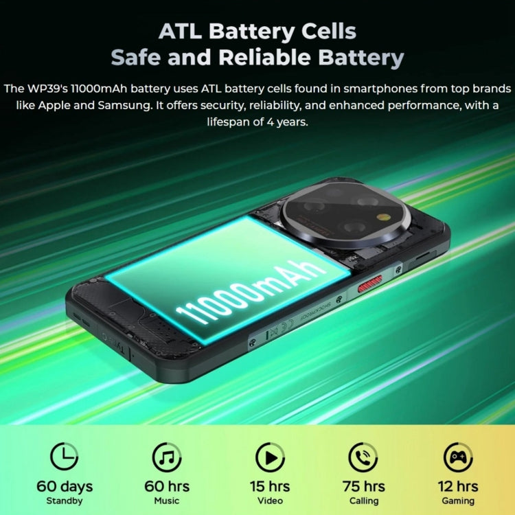 Oukitel WP39 5G Rugged Phone, 6GB+256GB, Night Vision, Fingerprint Identification, 6.6 inch MediaTek Dimensity 6100+ Octa Core, NFC, OTG, Network: 5G (Green) - free shipping - PMC Jewellery - Order now!