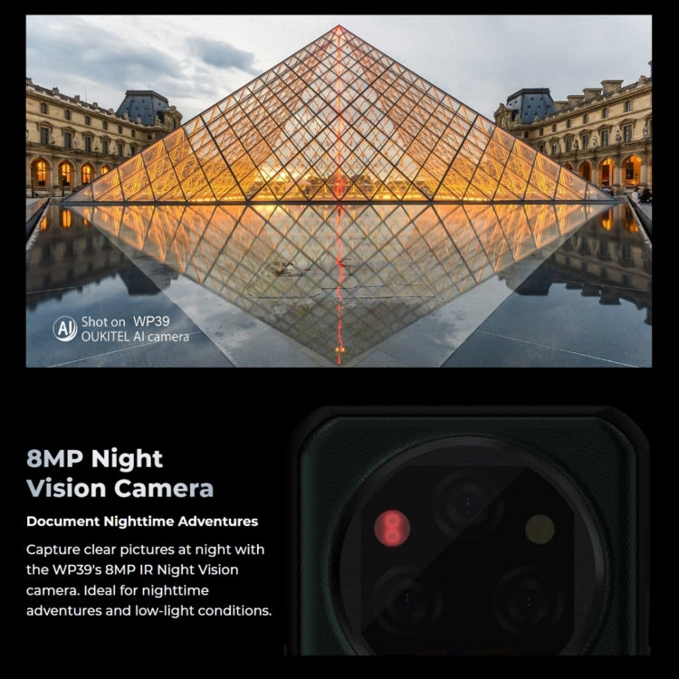 Oukitel WP39 5G Rugged Phone, 6GB+256GB, Night Vision, Fingerprint Identification, 6.6 inch MediaTek Dimensity 6100+ Octa Core, NFC, OTG, Network: 5G (Green) - free shipping - PMC Jewellery - Order now!