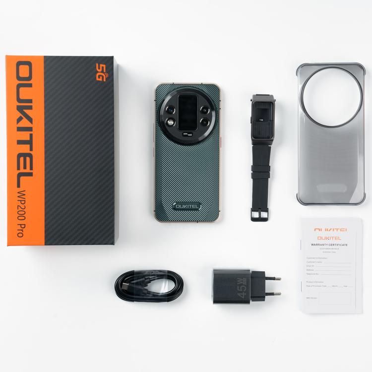 Oukitel WP200 Pro 5G Rugged Phone, 24GB+1TB, Screen Fingerprint, 6.7 inch Android 15.0 MTK Dimensity 8200 Octa-Core, NFC, OTG, Network: 5G (Grey) - free shipping - PMC TechLife - Order now!