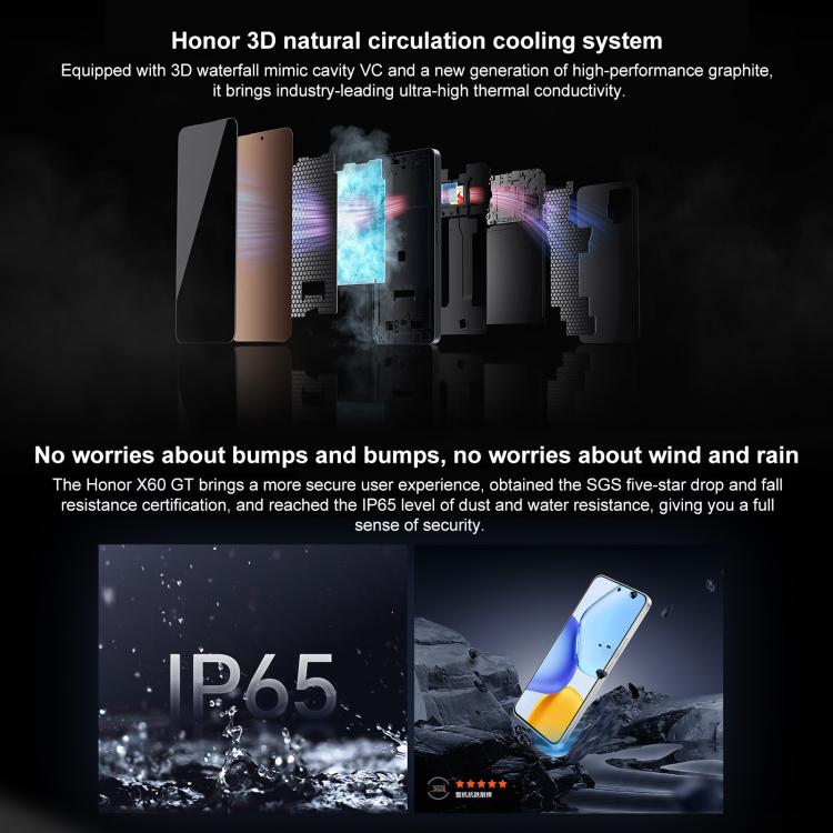 Honor X60 GT, 12GB+512GB, In-screen Fingerprint, 6.7 inch MagicOS 9.0 Android 15.0 Snapdragon 8+ Gen 1 Octa Core, Network: 5G, OTG, NFC (Black) - free shipping - PMc TechLife - Order now!