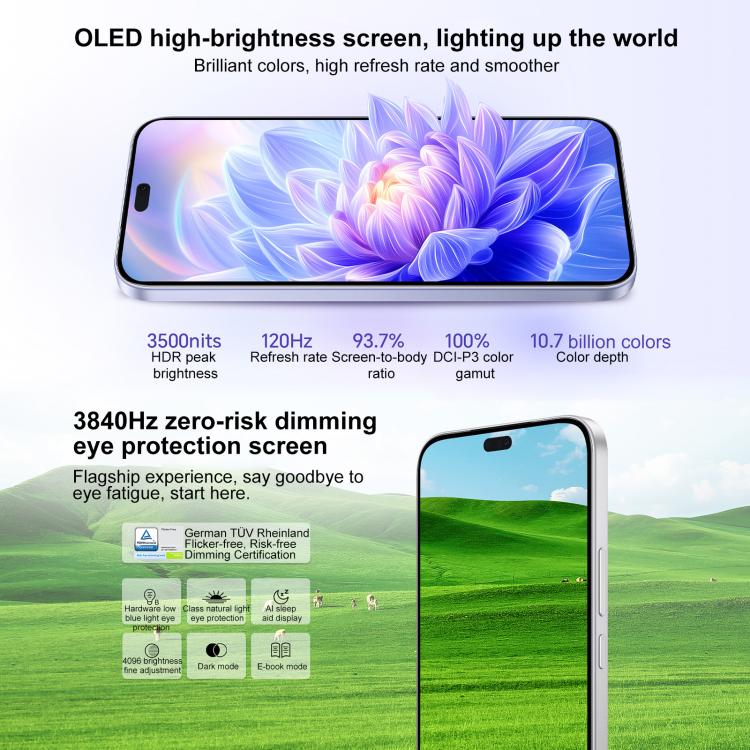Honor X70i, 12GB+512GB, In-screen Fingerprint, 6.7 inch MagicOS 9.0 Android 15.0 Dimensity 7025 Ultra Octa Core, Network: 5G, OTG, NFC (White) - free shipping - PMc TechLife - Order now!