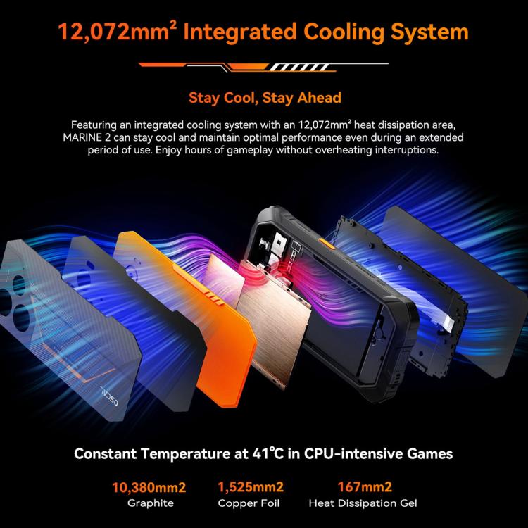 Blackview Oscal Marine 2, 4GB+64GB, 6.56 inch Android 15 Unisoc UMS9230E T615 Octa Core, Network: 4G, OTG, NFC (Orange) - free shipping - PMC TechLife - Order now!