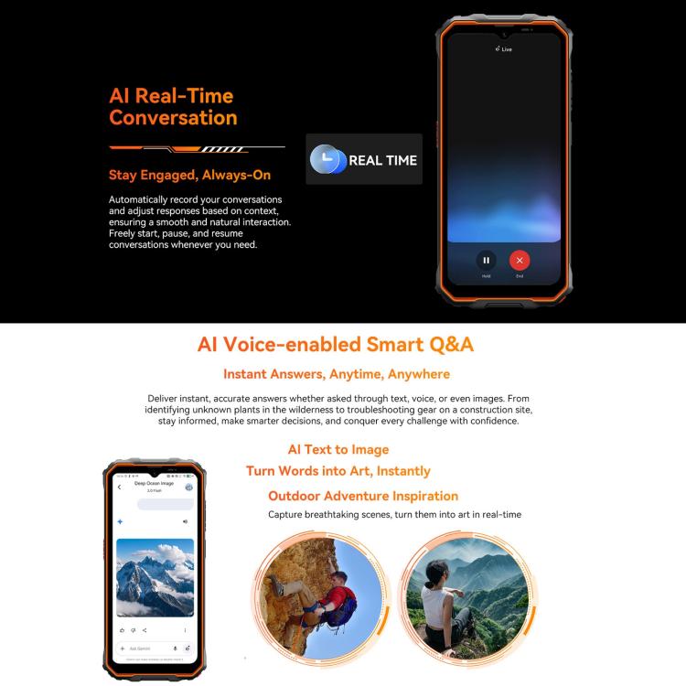 Blackview Oscal Marine 2, 4GB+64GB, 6.56 inch Android 15 Unisoc UMS9230E T615 Octa Core, Network: 4G, OTG, NFC (Orange) - free shipping - PMC TechLife - Order now!